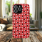 Crimson Gridlock Tough iPhone Magnetic Cases, Durable iPhone Accessories, Gift for Tech Lovers, Modern Design