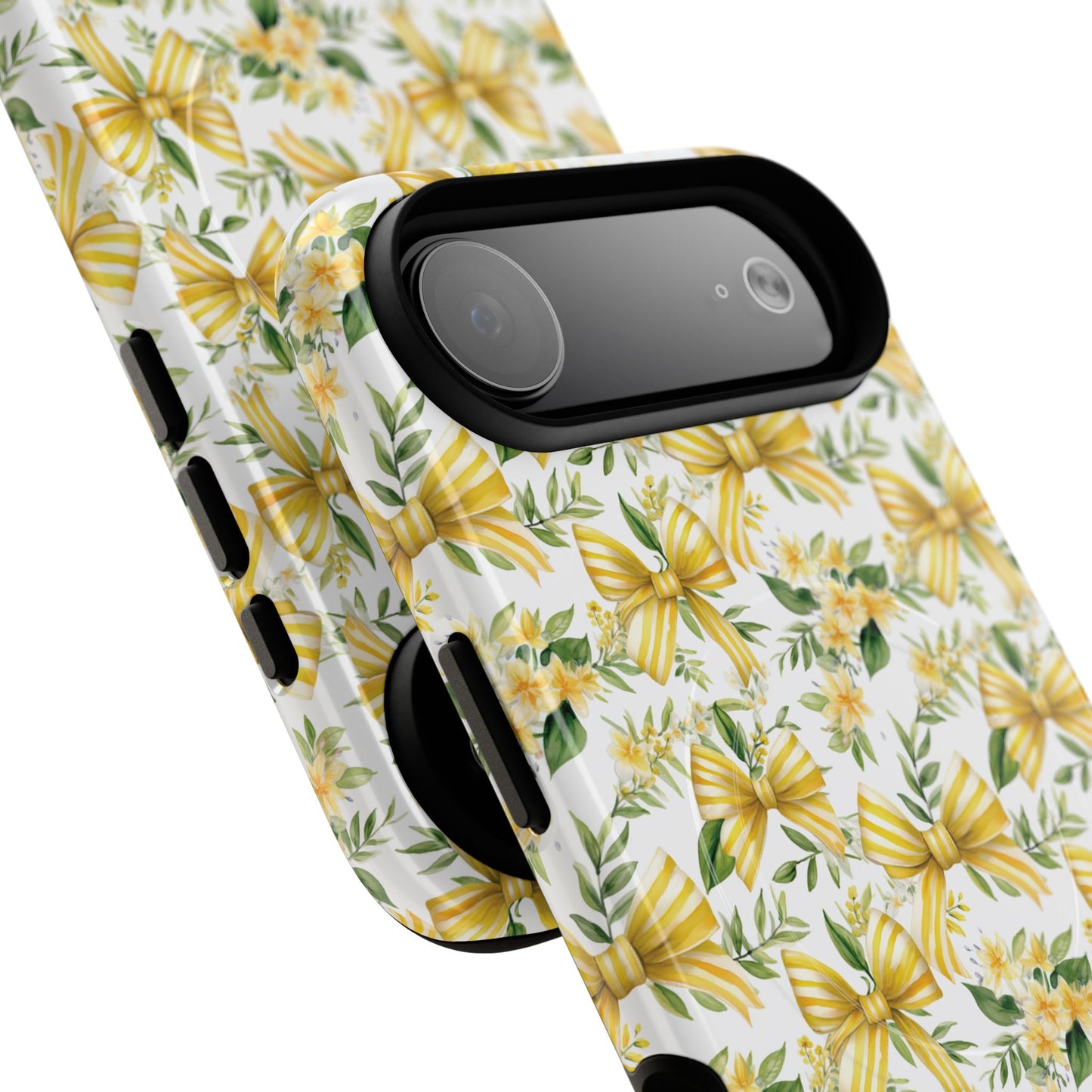 Sunshine Coquette Bows Tough Magnetic iPhone Case, Durable iPhone Cover, Girly Tech Accessory, Nature-Inspired Gift for Her, Spring Decor
