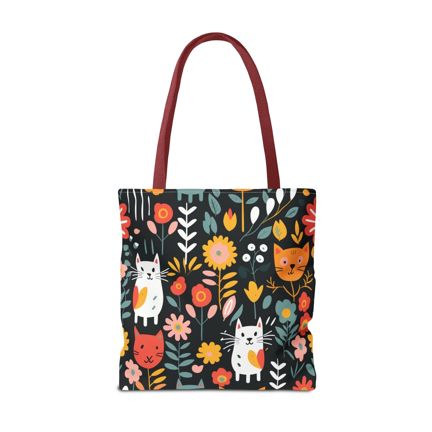 Whimsical Feline Garden Tote Bag (AOP)