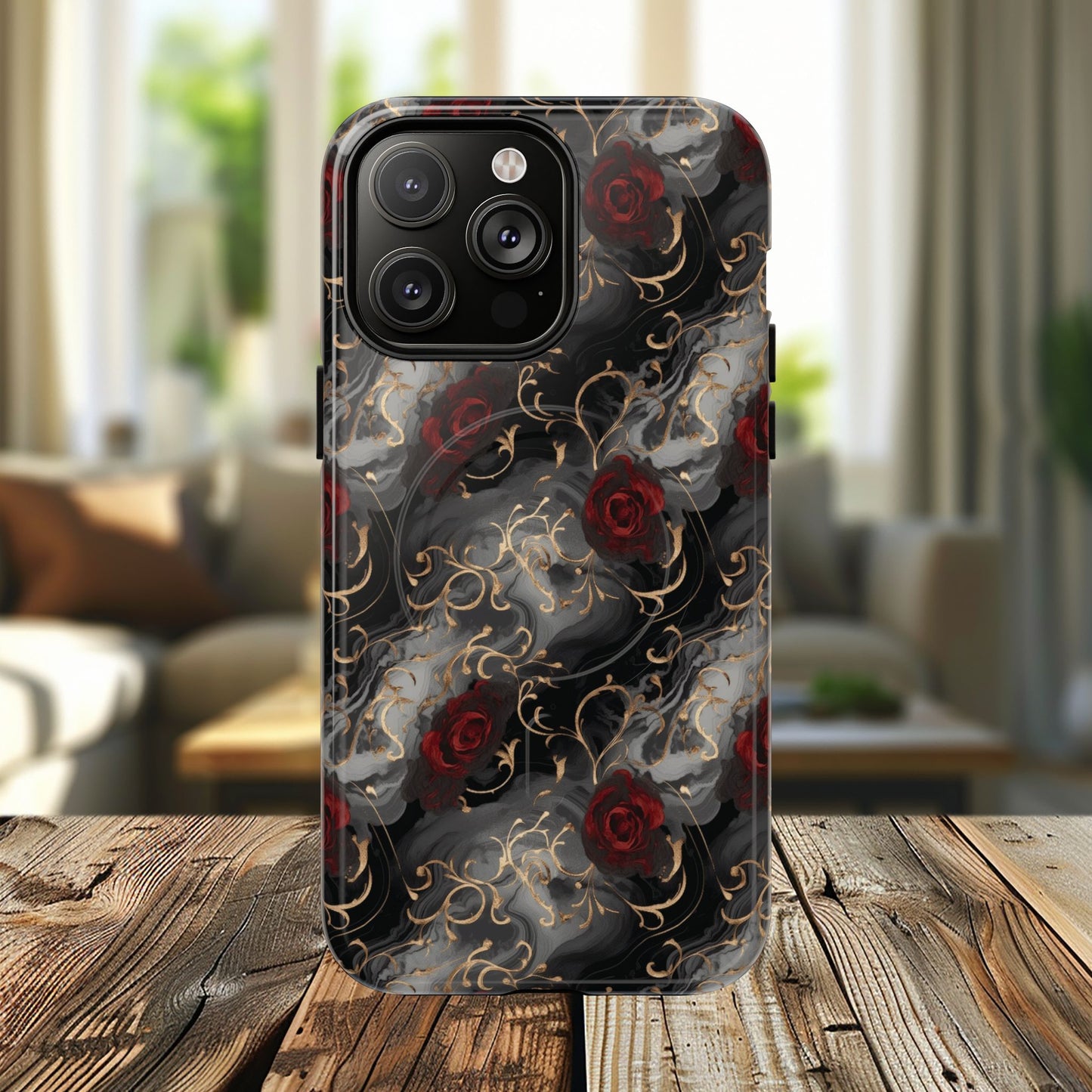 Elegant Floral Tough iPhone Magnetic Cases, iPhone Protection, Unique iPhone Covers, Stylish Mobile Accessories, Gift for Her