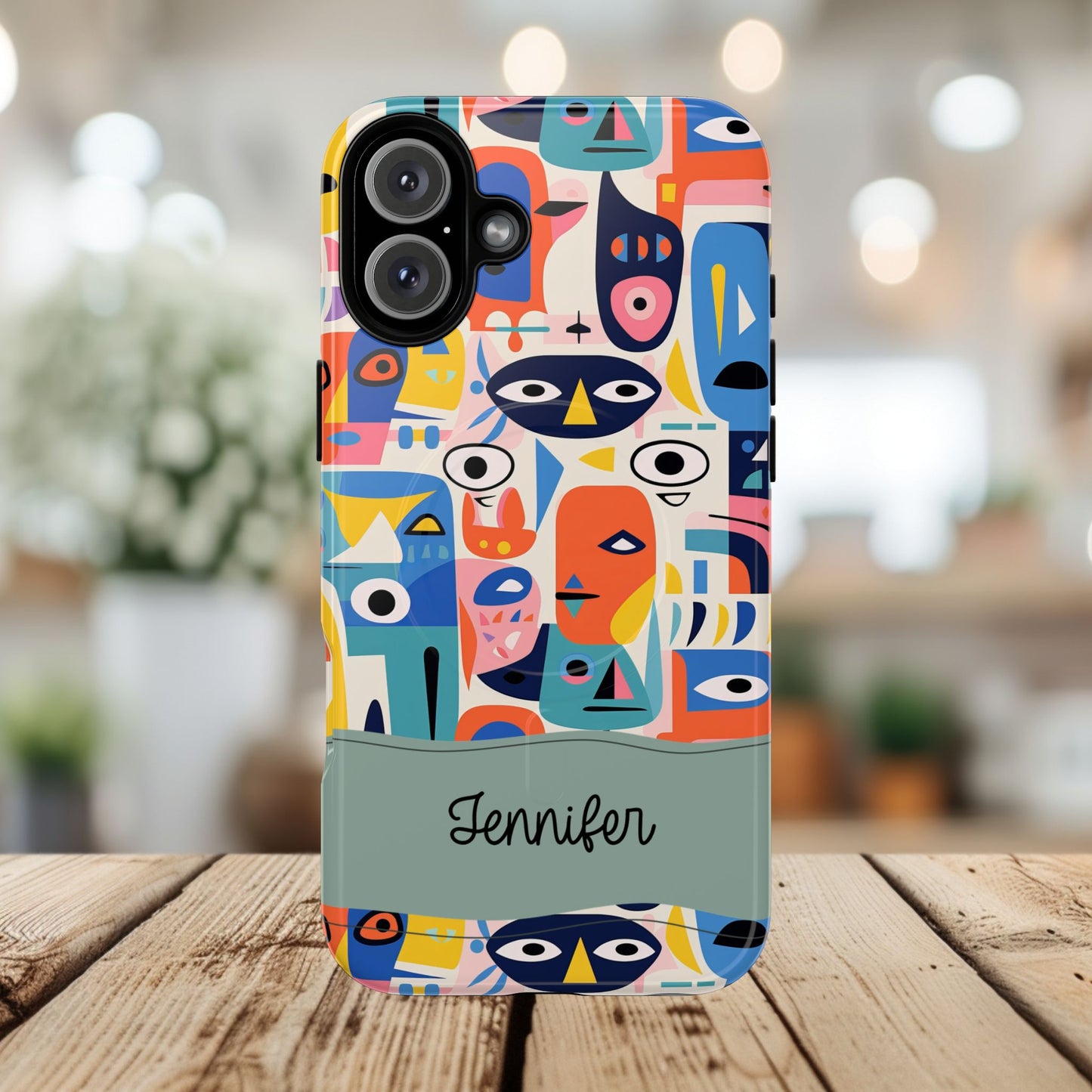 Personalized Vibrant Phone Case,  Magnetic iPhone Cover, Colorful Abstract Protection, Trendy Gift, Unique Tech Accessory, Art Phone Case