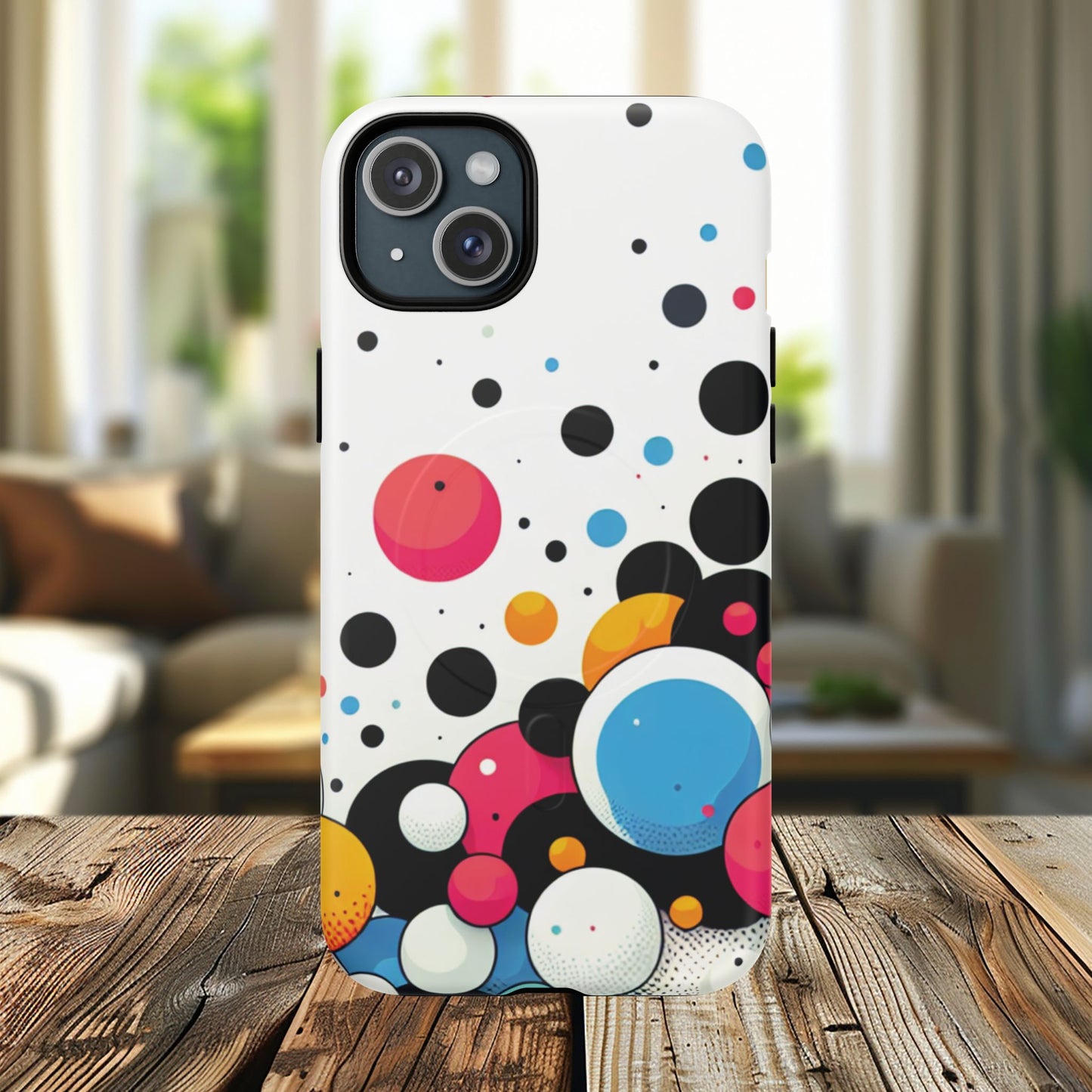 Vibrant Bubble Bloom Galaxy Magnetic iPhone Cases, Artistic Protection for Your Device, Gift for Tech Lovers, Colorful Designs, Unique iPhone Accessories