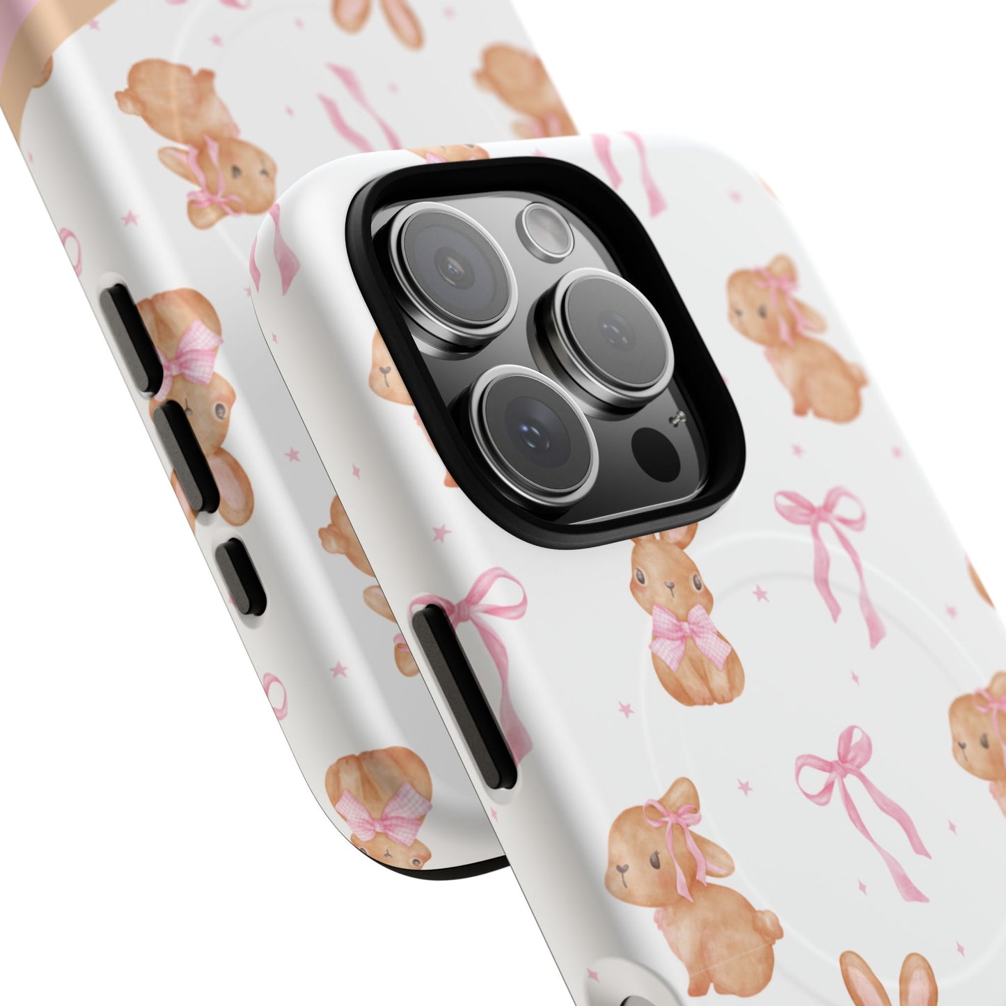 Personalized Bunny iPhone Case - Cute Animal Design, Tough MagSafe® Magnetic Case, Easter Gift, Spring Aesthetic, Kids Accessories