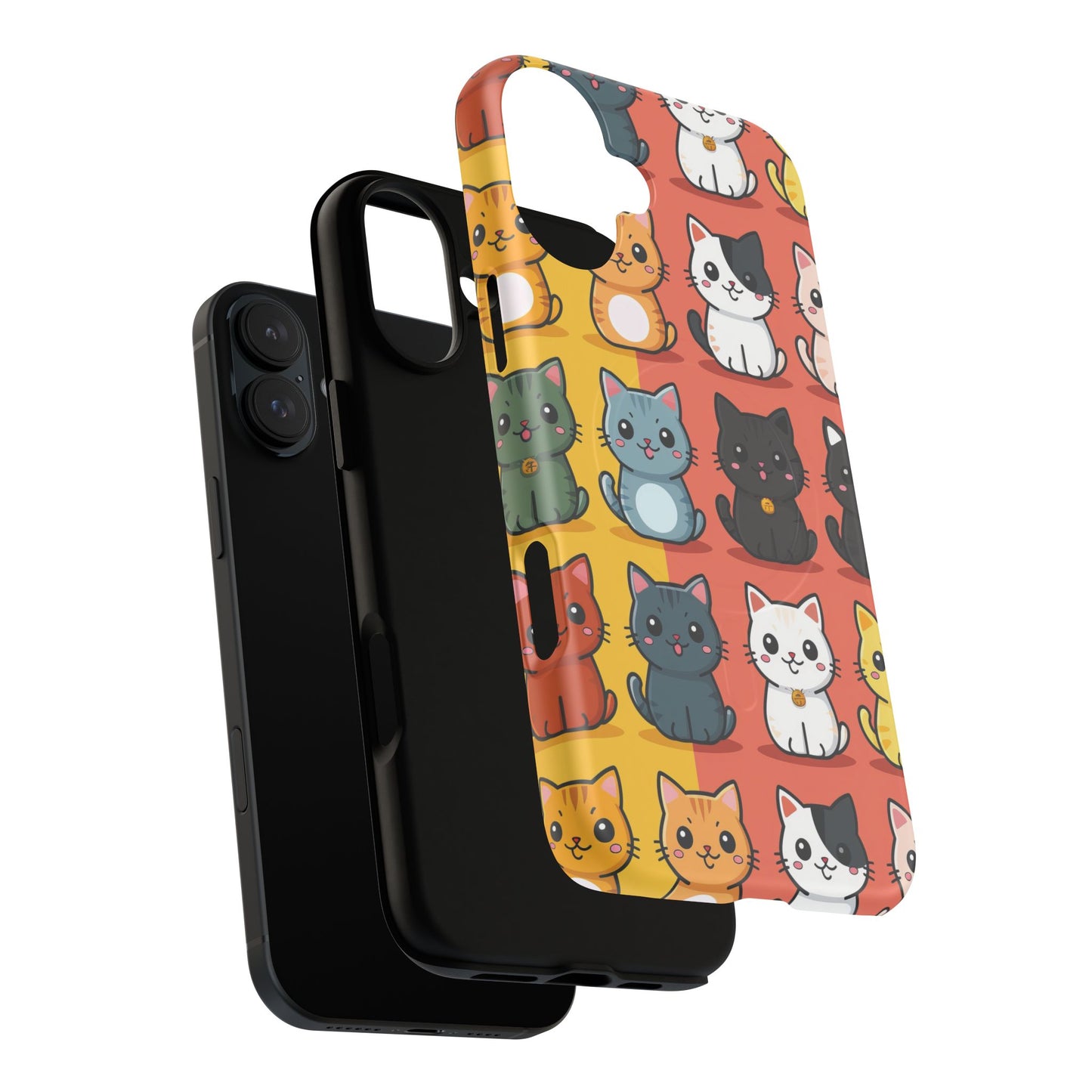 Cute Cat Magnetic Phone Cases for Pet Lovers, Durable Cases, Animal Design, Fun Gift, Unique Accessories