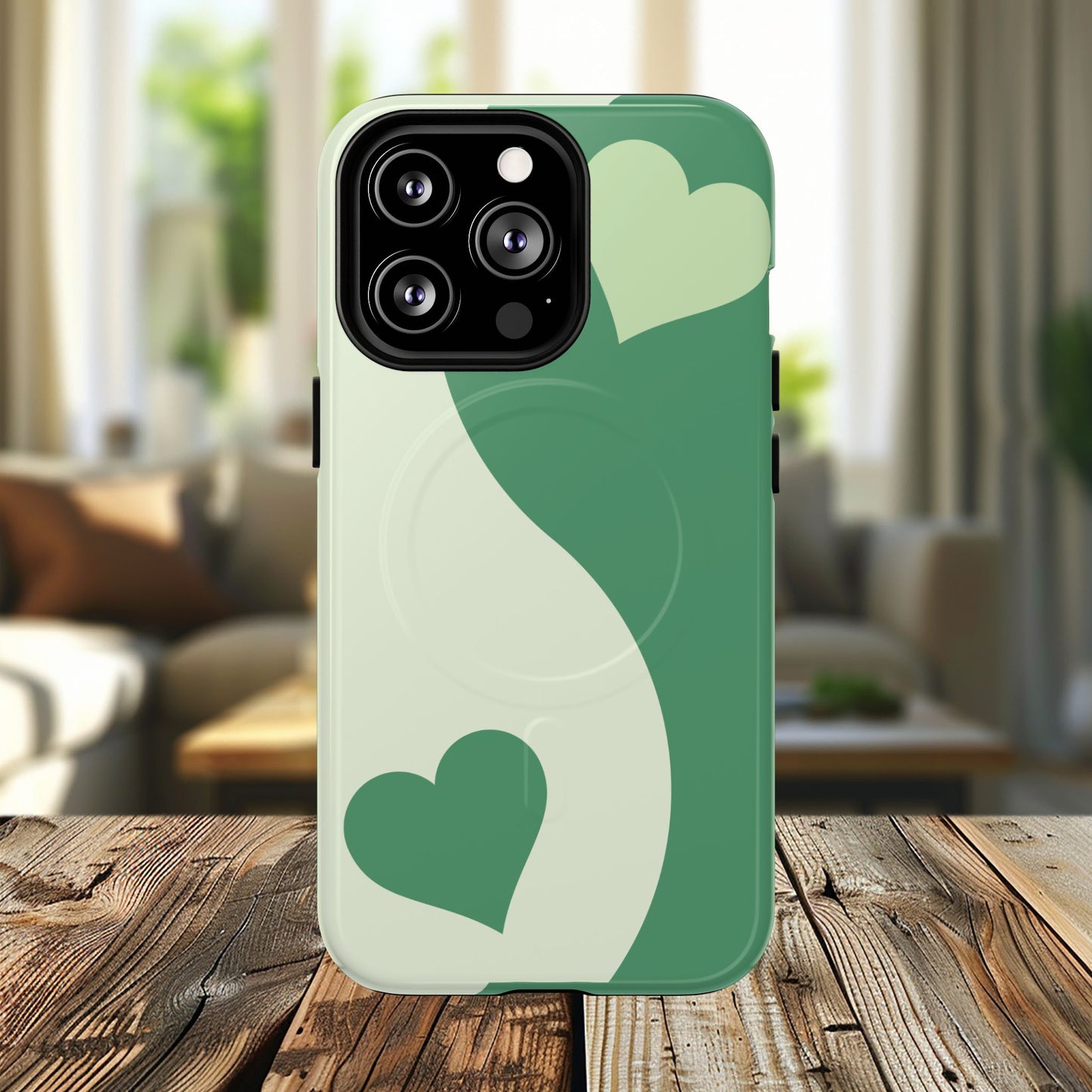 Tough Magnetic iPhone Case with Heart Design, Perfect for Gifts, Valentine's Day, Everyday Use, Stylish Protection, IPhone Cover