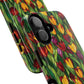 Floral Luminous Whirl Tough Magnetic iPhone Case, Stylish Protection for Everyday Life, Gift for Flower Lovers, Unique iPhone Accessory, Stained Glass iPhone Protection.