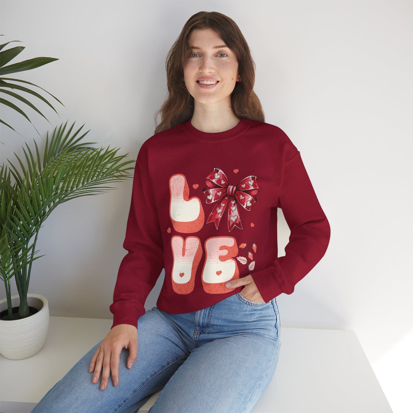 LOVE Coquette Unisex Heavy Gildan Blend™ Crewneck Sweatshirt.