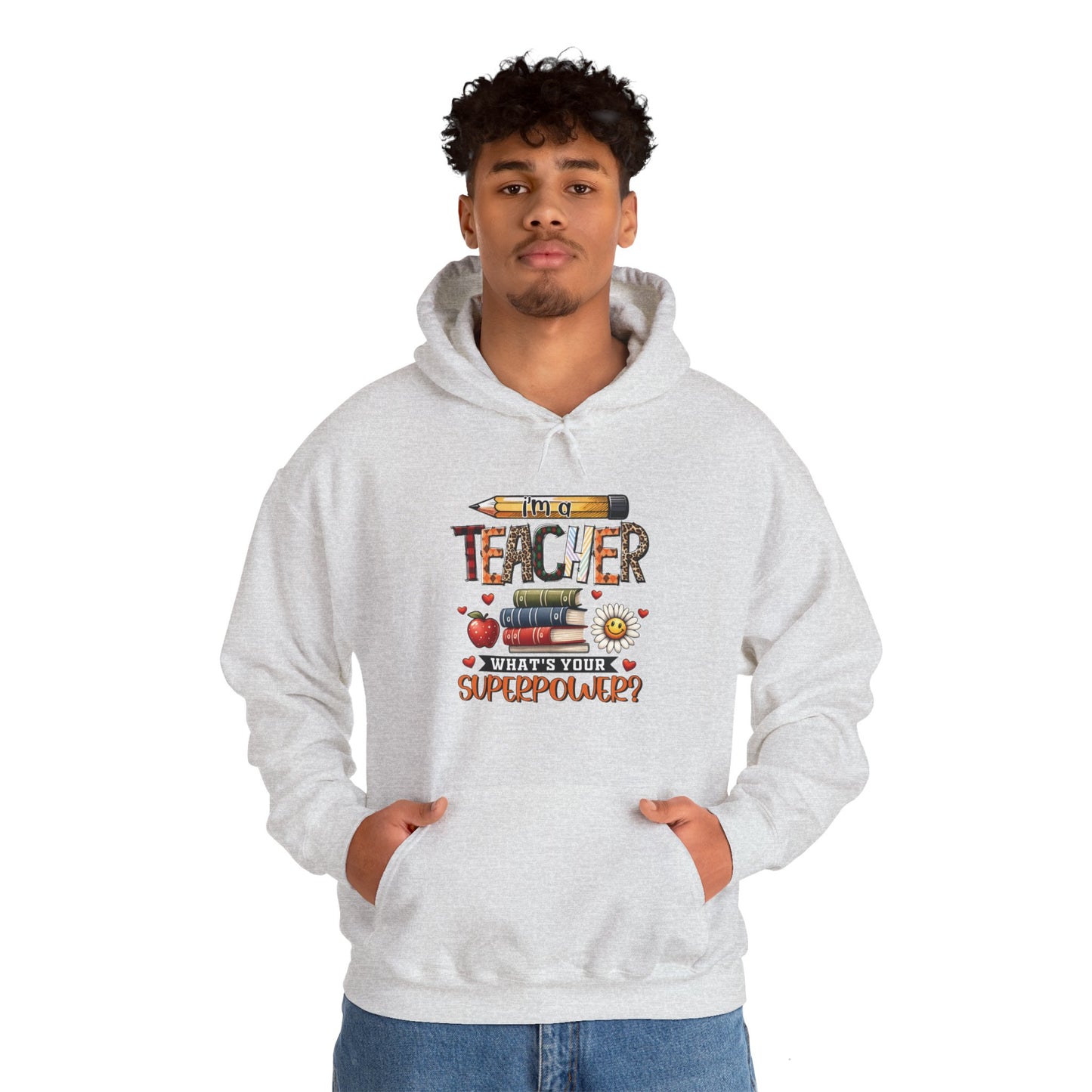 Teachers are Heros Unisex Heavy Blend™ Hooded Sweatshirt