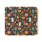 Whimsical Feline Garden iPhone and Samsung Flip Cases