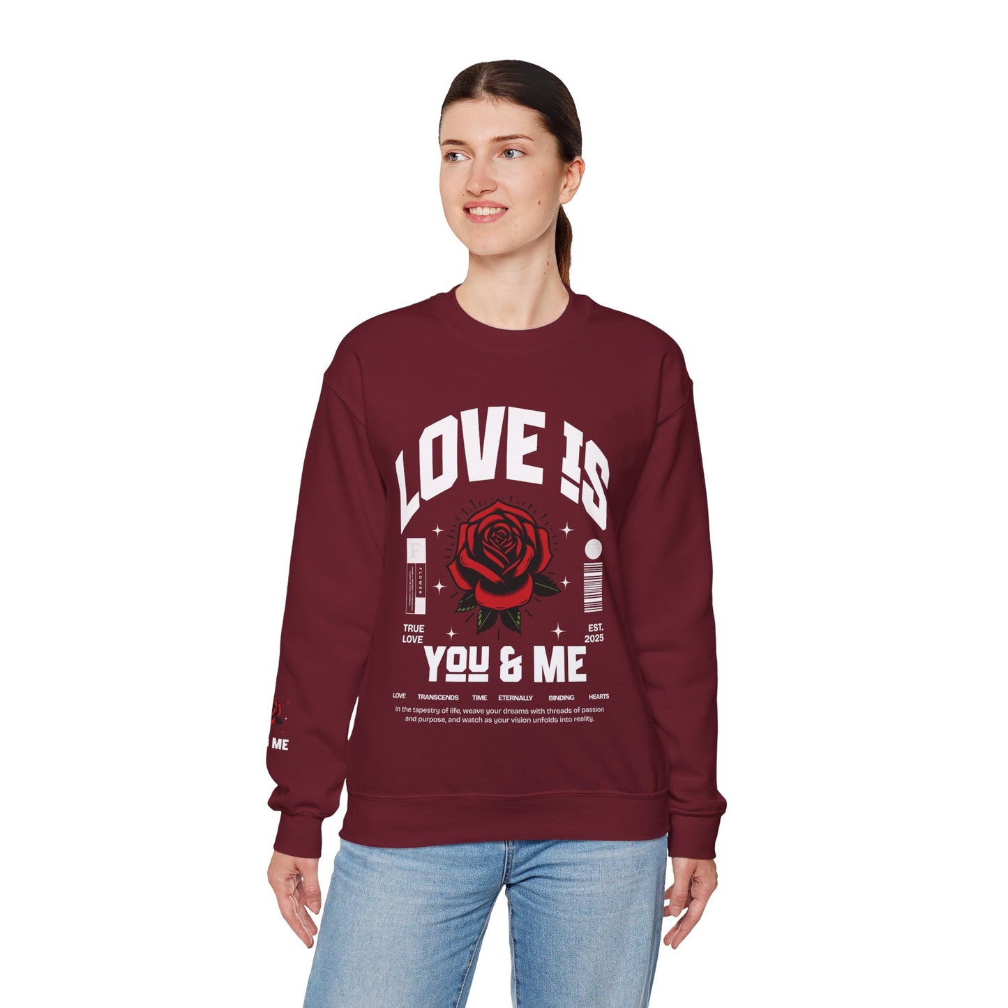 Love is ... Valentines Unisex Heavy Blend™ Crewneck Sweatshirt.