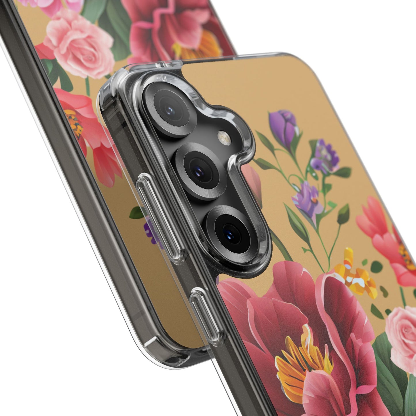 Clear Floral Bible Verse Phone Case — "Let Your Light Shine" (Matthew 5:16) for iPhone and Samsung Cases.