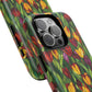 Floral Luminous Whirl Tough Magnetic iPhone Case, Stylish Protection for Everyday Life, Gift for Flower Lovers, Unique iPhone Accessory, Stained Glass iPhone Protection.
