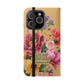 Floral Scripture Flip Case — "Let Your Light Shine" Wallet Phone Cover (Matthew 5:16)