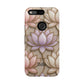 Personalized Lotus Floral Stained Glass Effect Tough Phone Case