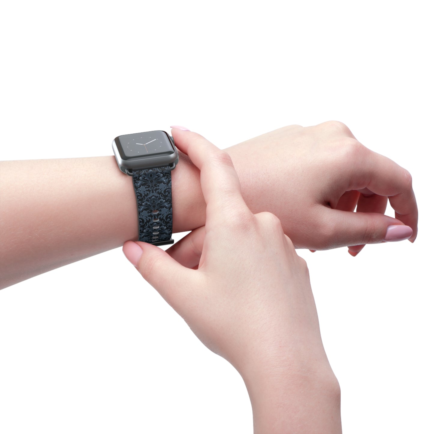 Opulent Dusk Elegant Floral Watch Band - Stylish Accessory for Daily Wear.