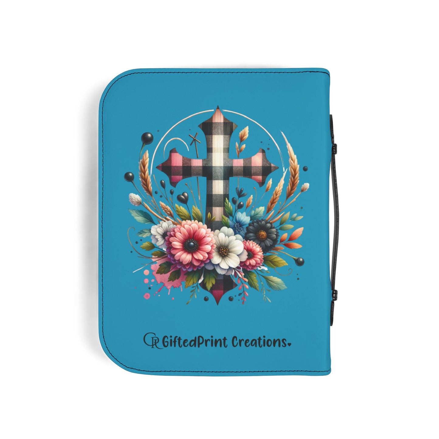 Personalized Floral Cross Bible Cover - Trust in the Lord Design| Baptism | Christening | Anniversary | Birthday Gifts.
