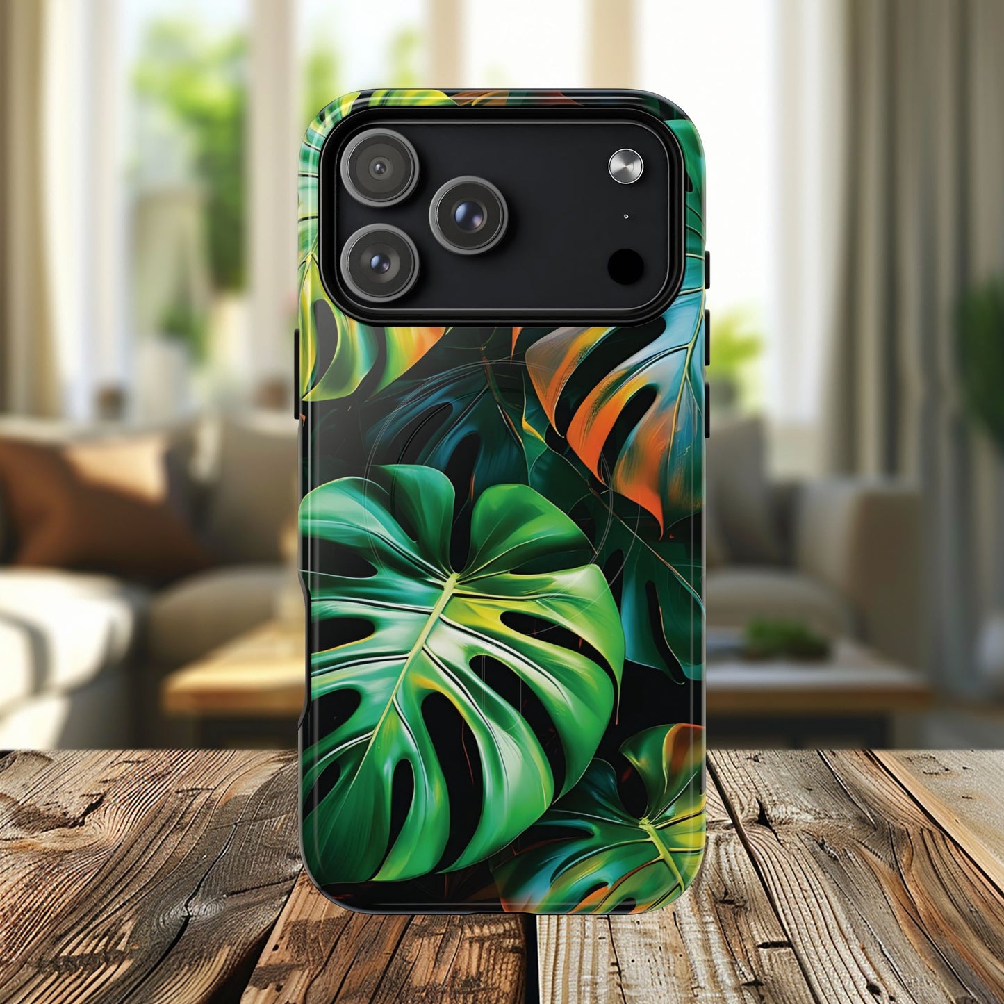 Tropical Leaf Phone Case | Tough Magnetic Cases, iPhone Accessories, Gift for Him/Her, Phone Protection, Summer Style, Trendy Design