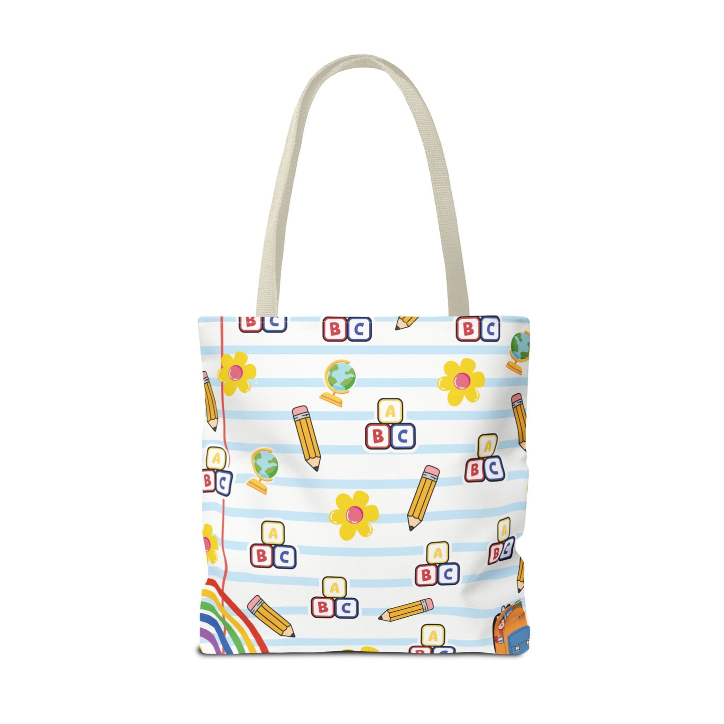 Personalized White SchoolYard Chic Composition Book Inspired Tote Bag, Back to School Tote, Teacher Gift, Kids Bag, Custom Name Bag, Educational Accessories, Back to School Tote Bag.