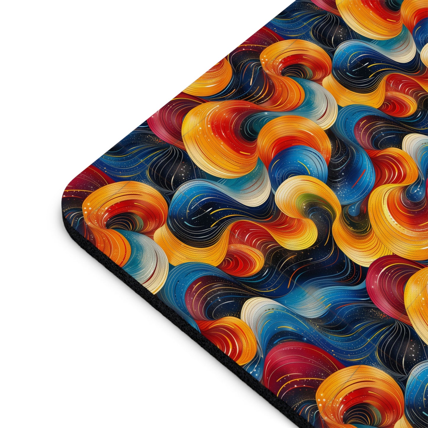 Cosmic Swirl Artistic Mouse Pad - Colorful Abstract Design for Home Office