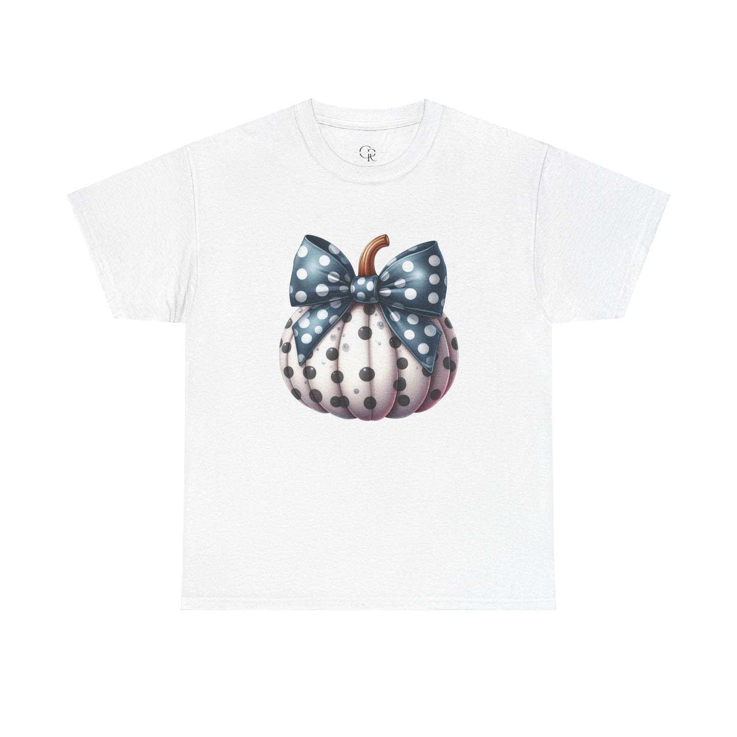 Polka Dot Pumpkin Charm Unisex Heavy Cotton Tee