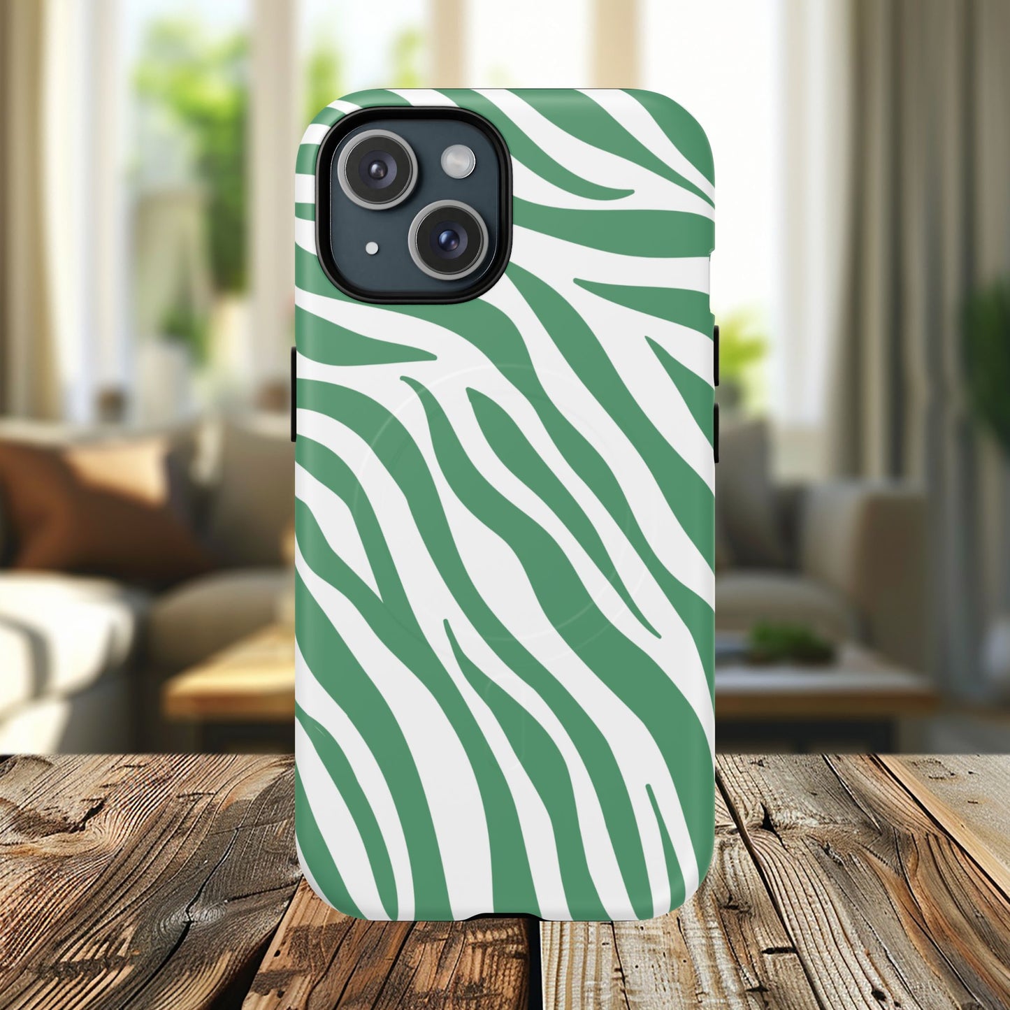 Trendy Zebra Print iPhone Case, Stylish Tough Magnetic Case for iPhone, Animal Print Accessory, Unique iPhone Cover, Gift for Animal Lovers