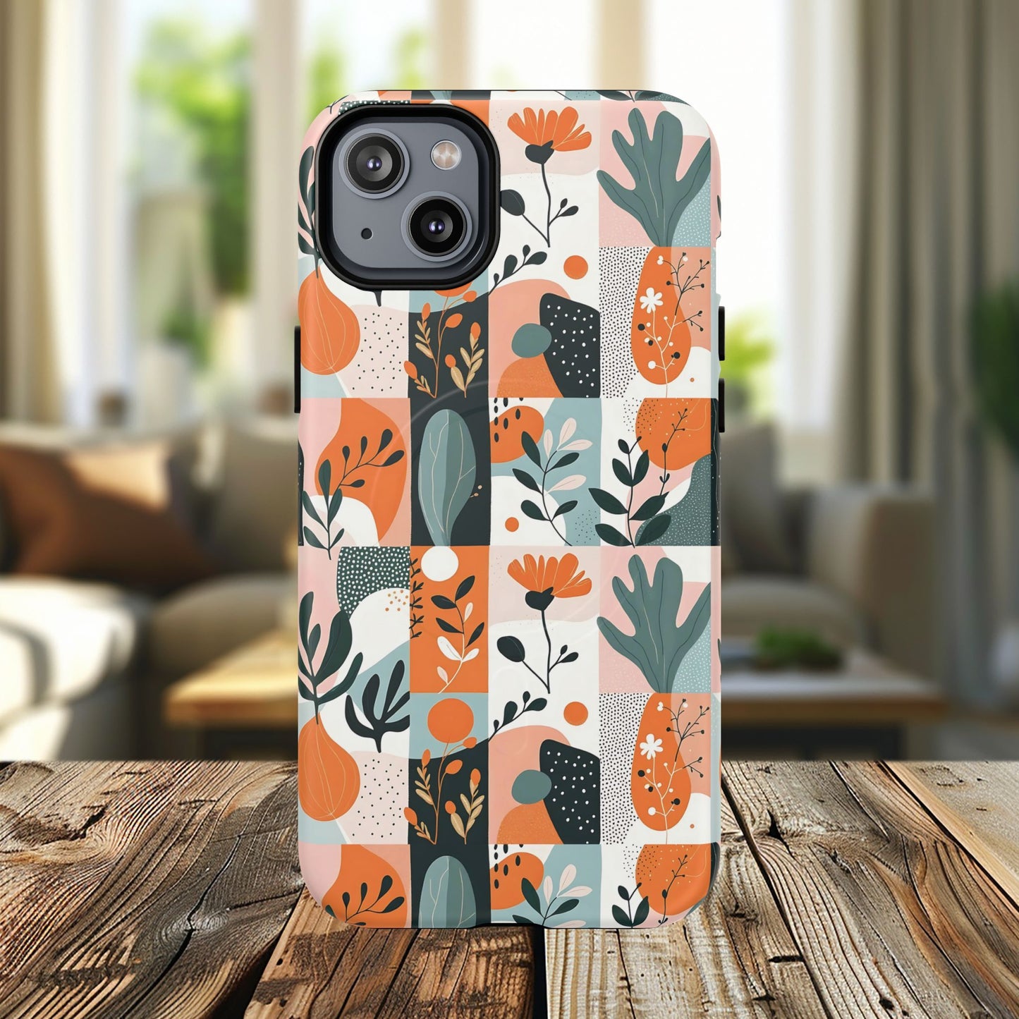 Botanical Bliss Tough Magnetic Phone Case, Durable Phone Cover, Gift for Her, Stylish Tech Accessory, Fall Vibes, Trendy Mobile Case