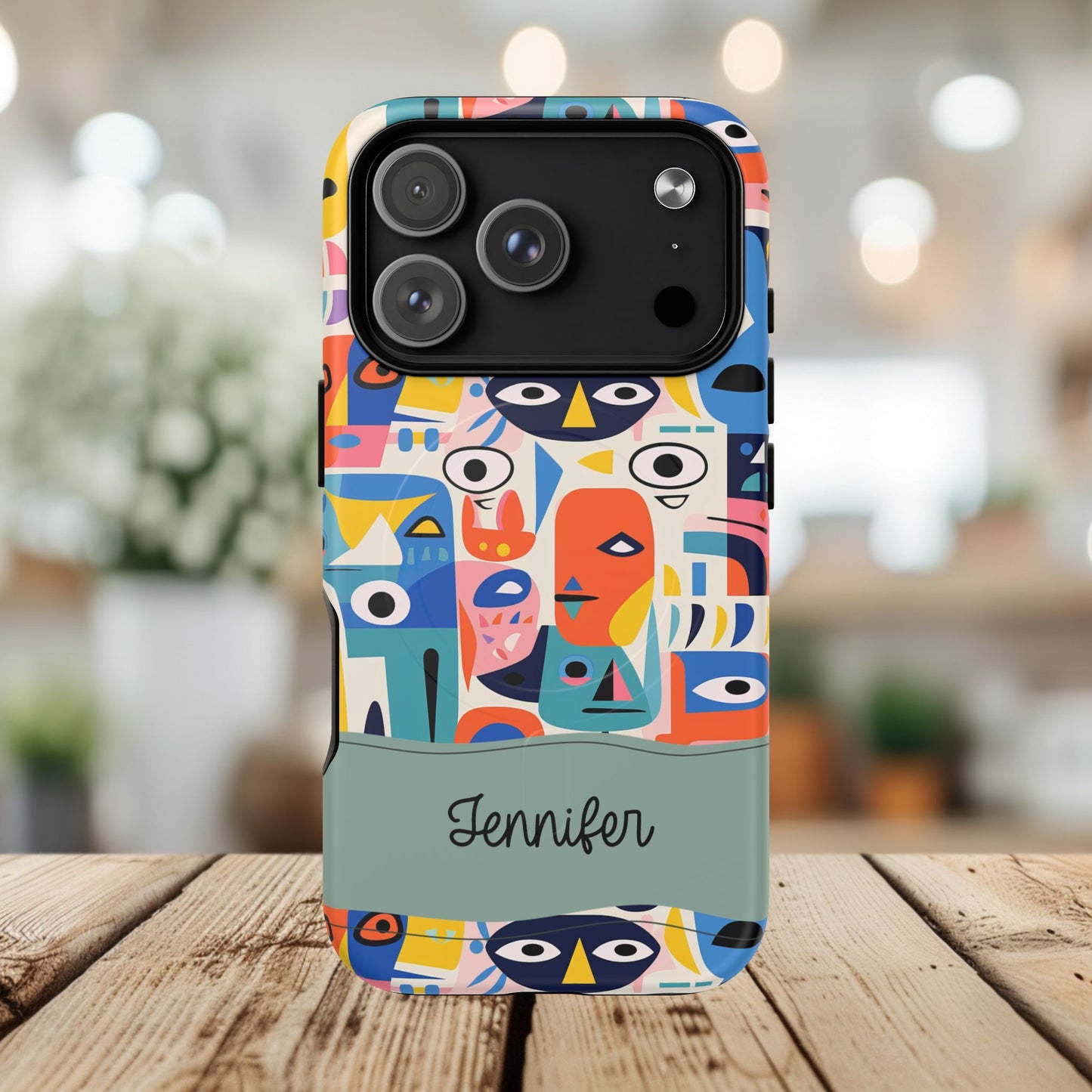 Personalized Vibrant Phone Case,  Magnetic iPhone Cover, Colorful Abstract Protection, Trendy Gift, Unique Tech Accessory, Art Phone Case