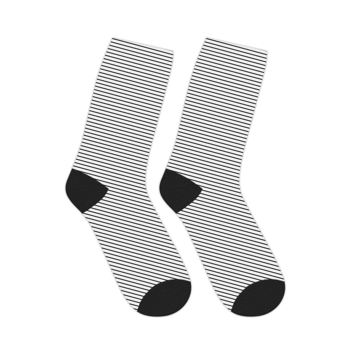 Monochrome Lines Mid-Length Socks