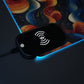 Cosmic Swirl LED Gaming Mouse Pad, Wireless Charging