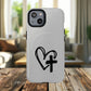 Tough Magnetic Phone Case with Heart & Cross Design, Durable Phone Cover, Unique Gift for Her, Stylish Accessory, Everyday Use