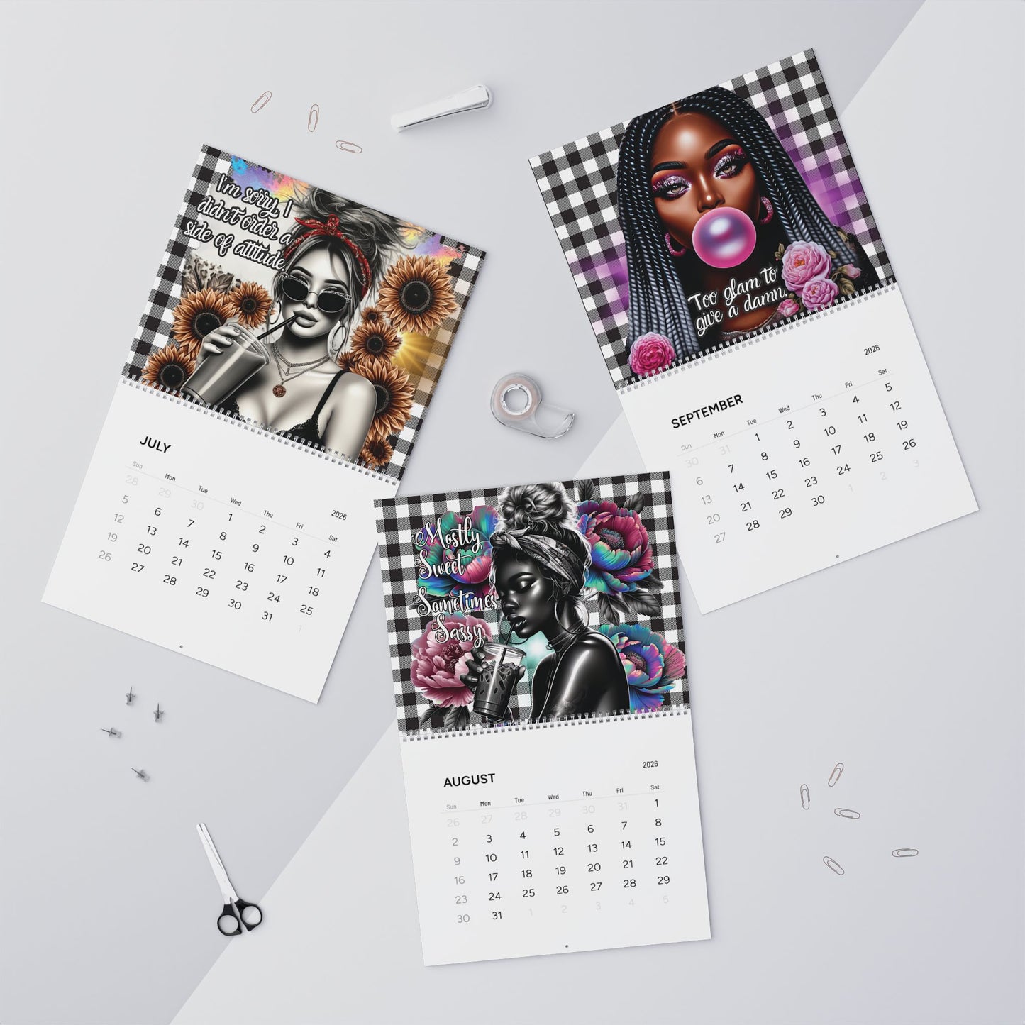 365 Days of Sass 2026 Wall Calendar — Bold & Vibrant Monthly Attitude.