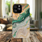 Magnetic iPhone Cases with Green Marble Design, Tough Magnetic Cases, iPhone Accessories, Gift for Her, Trendy iPhone Cover