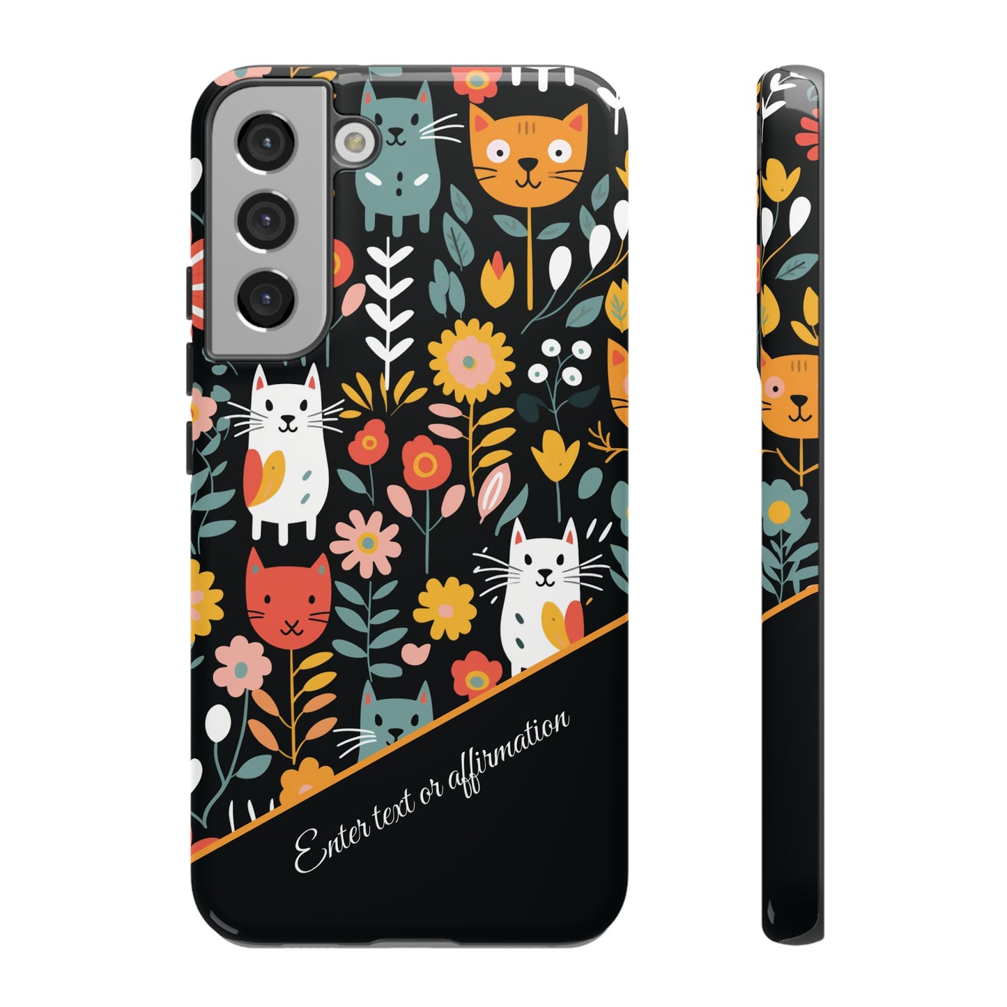 Personalized Whimsical Feline Garden Google and Samsung Tough Cases