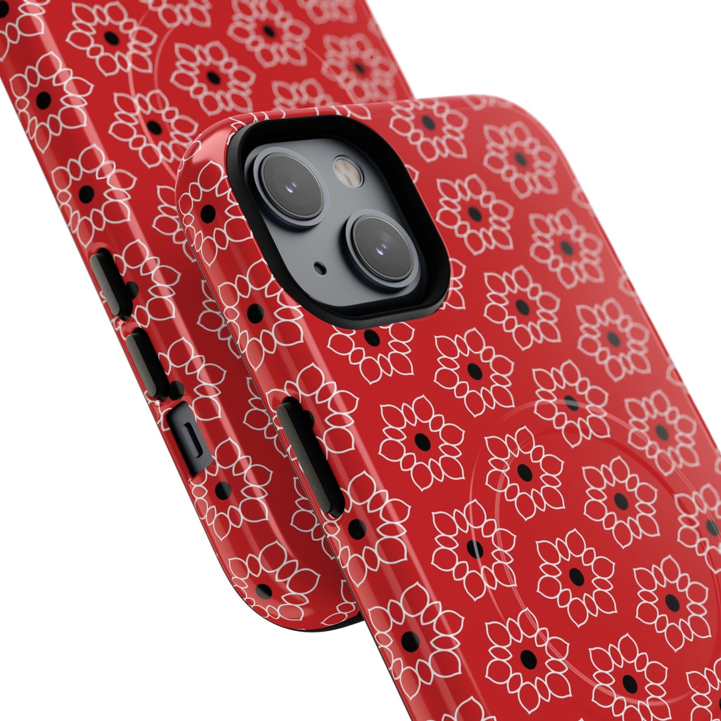 Stylish Geometric Magnetic iPhone Cases, Floral iPhone Cover, Durable Smartphone Cases, Trendy Accessories, Gift for Her