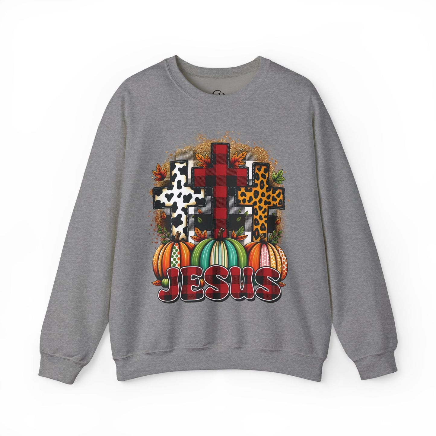 Faithful Harvest Cross Unisex Heavy Blend™ Crewneck Sweatshirt