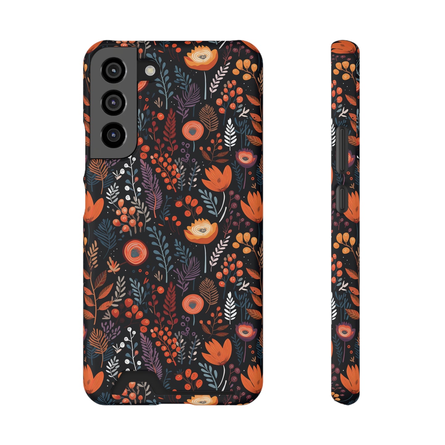 Autumn Bloom Samsung and iPhone Case With Card Holder