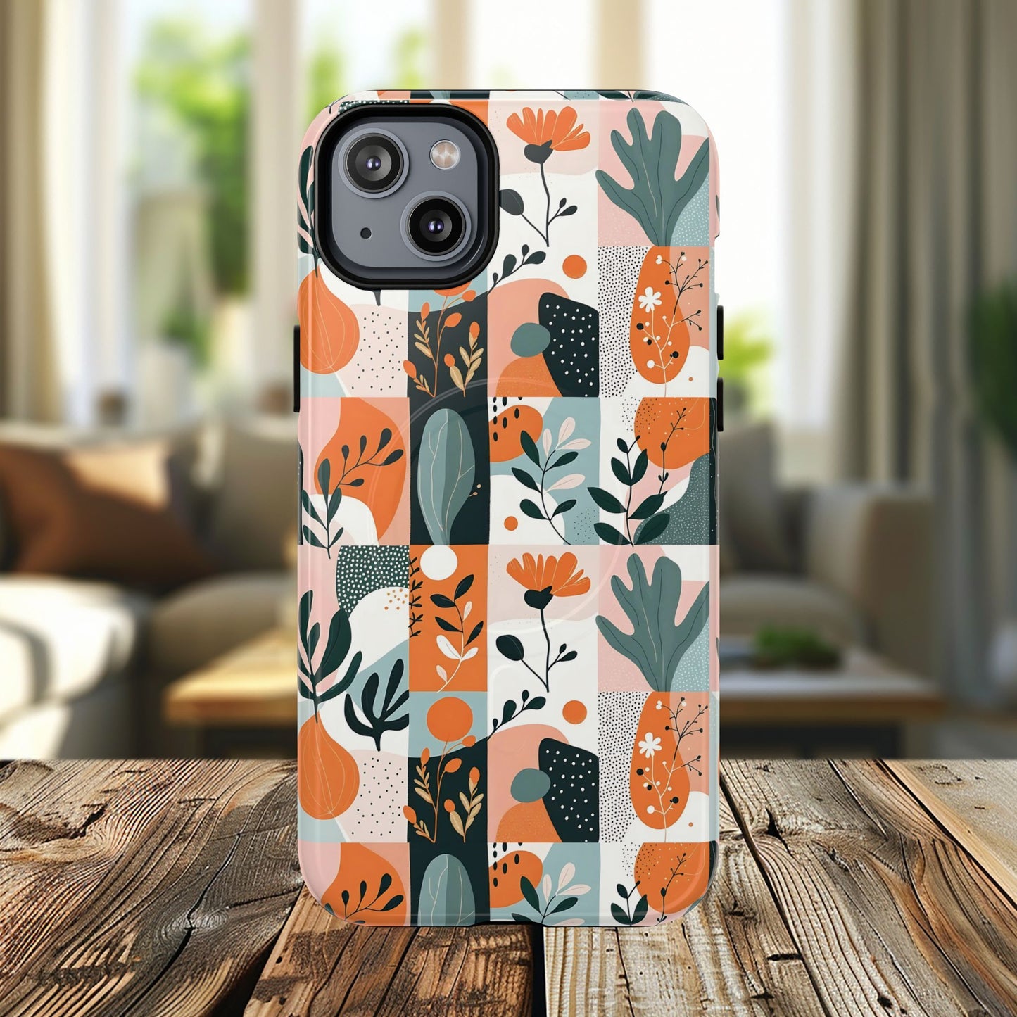 Botanical Bliss Tough Magnetic Phone Case, Durable Phone Cover, Gift for Her, Stylish Tech Accessory, Fall Vibes, Trendy Mobile Case