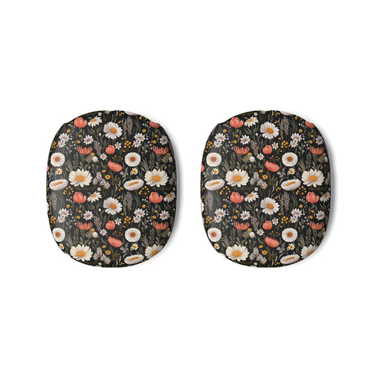Blossom Elegance: Noir Garden AirPods Max Case — Floral  Protective Cover Floral AirPods Max Case — Blossom Elegance Protective Cover