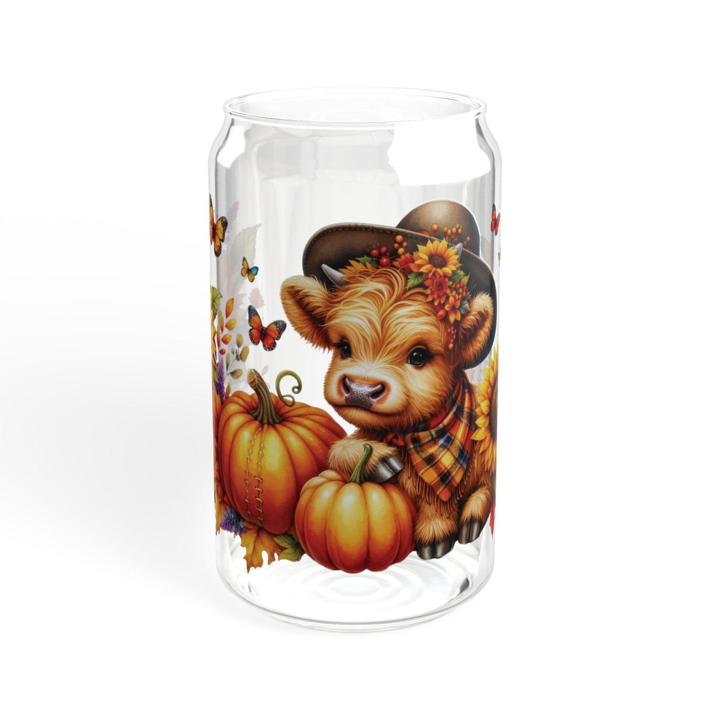 Highland Cows Sipper Glass, 16oz