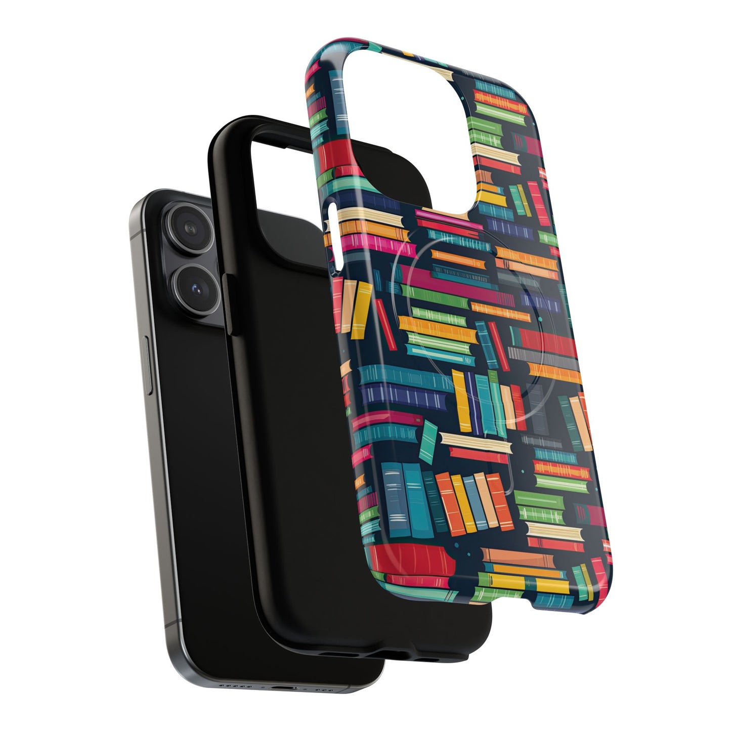 Colorful Book-Themed Phone Case, Literary Gift, Tough Magnetic Case, Book Lover’s Accessory, Phone Protection, Reading Enthusiast