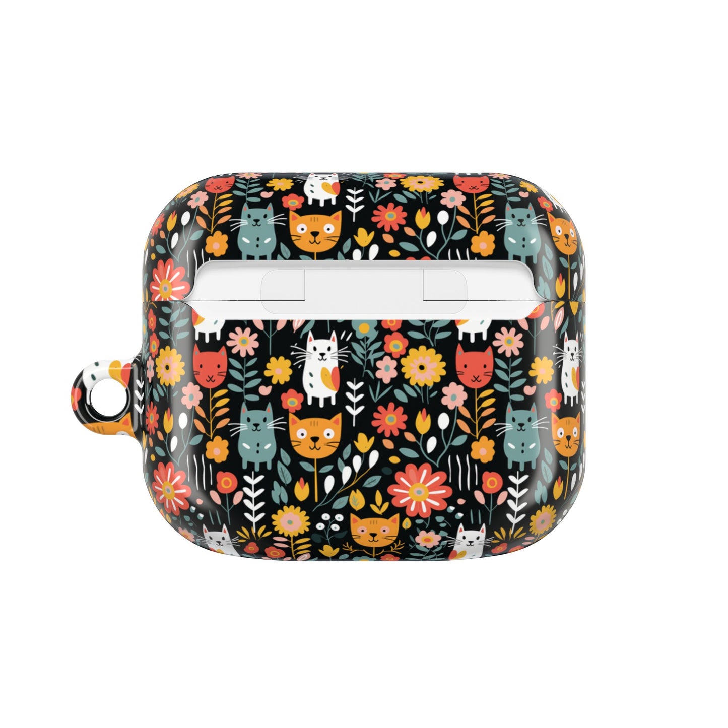 Whimsical Feline Garden AirPod Cases (AOP) - Fun & Colorful Accessories for Pet Lovers.