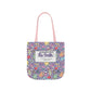 Personalized Purple Doodle Daydream Composition Book Inspired Canvas Tote Bag with Colorful Straps, Cute School Bag, Eco-Friendly Tote, Back to School Shopping Bag, Teacher Gift Idea