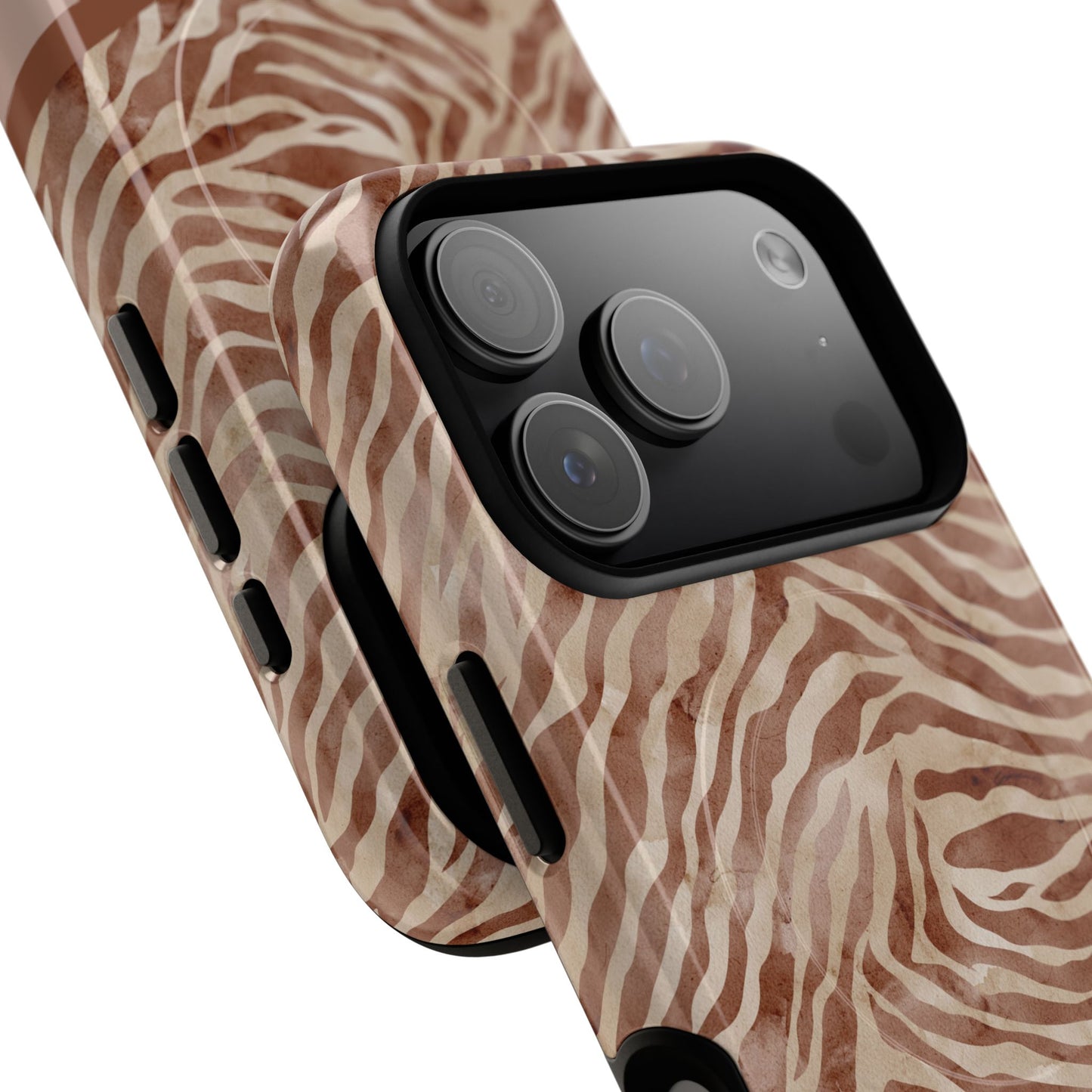 Personalized Zebra Print - Tough MagSafe® Magnetic Cases for Stylish Protection, Gifts for Wildlife Lovers, Trendy Accessories iPhone® 13, 14, iPhone 15, iPhone 16, iPhone 17, Pro, Pro Max, Plus Cases.