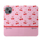 Personalized Cherry Blossom Dreams Flip iPhone and Samsung Cases — Wallet Folio with Name & Affirmation.