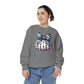 Polka Dot Pumpkin Charm Unisex Garment-Dyed Sweatshirt