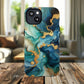 Ocean Quartz Luxe Marble Pattern Tough Magnetic iPhone Case, Phone Accessories, Luxury Gift, Durable iPhone Cover, Unique Design for iPhone Users.
