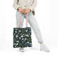 Daisy Delight Floral Canvas Tote Bag with 5-Color Straps | Eco-Friendly Shopping Bag