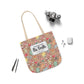 Personalized Brown Doodle Daydream Composition Book Inspired Canvas Tote Bag with Colorful Straps, Cute School Bag, Eco-Friendly Tote, Back to School Shopping Bag, Teacher Gift Idea