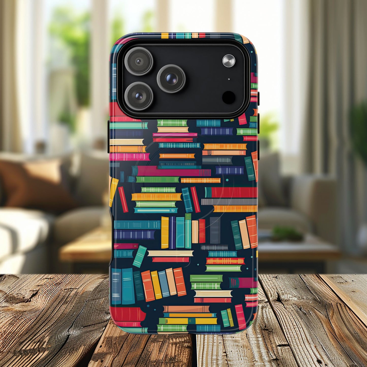 Colorful Book-Themed Phone Case, Literary Gift, Tough Magnetic Case, Book Lover’s Accessory, Phone Protection, Reading Enthusiast