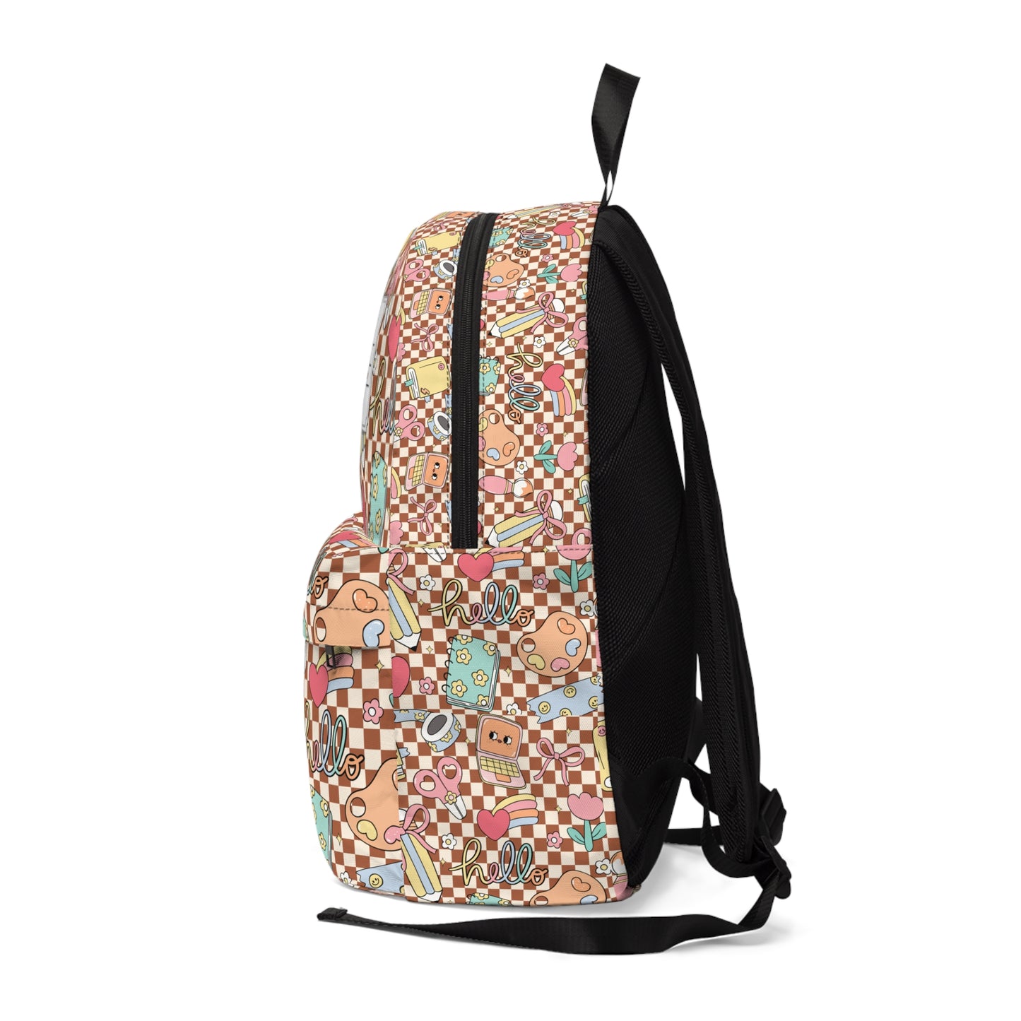 Personalized Brown Doodle Daydream Composition Book Inspired Colorful Kids' Backpack, School Bag, Fun Pattern Backpack, Cute Child's Rucksack, Composition Backpack, Unique School Supplies